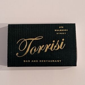 NYC Restaurant Torrisi Black Matchbox New